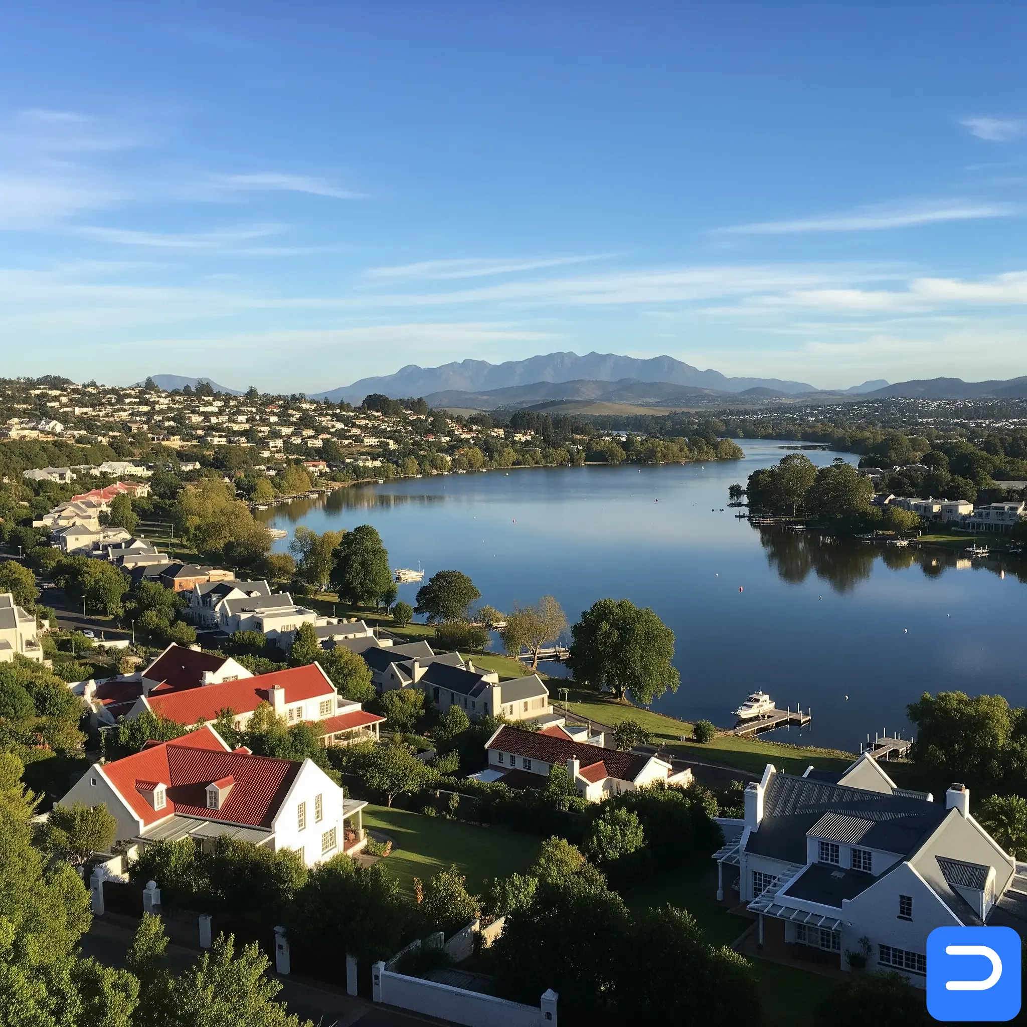 The lake and the surrounding neighbourhood of Idas Valley, where we offer our services.