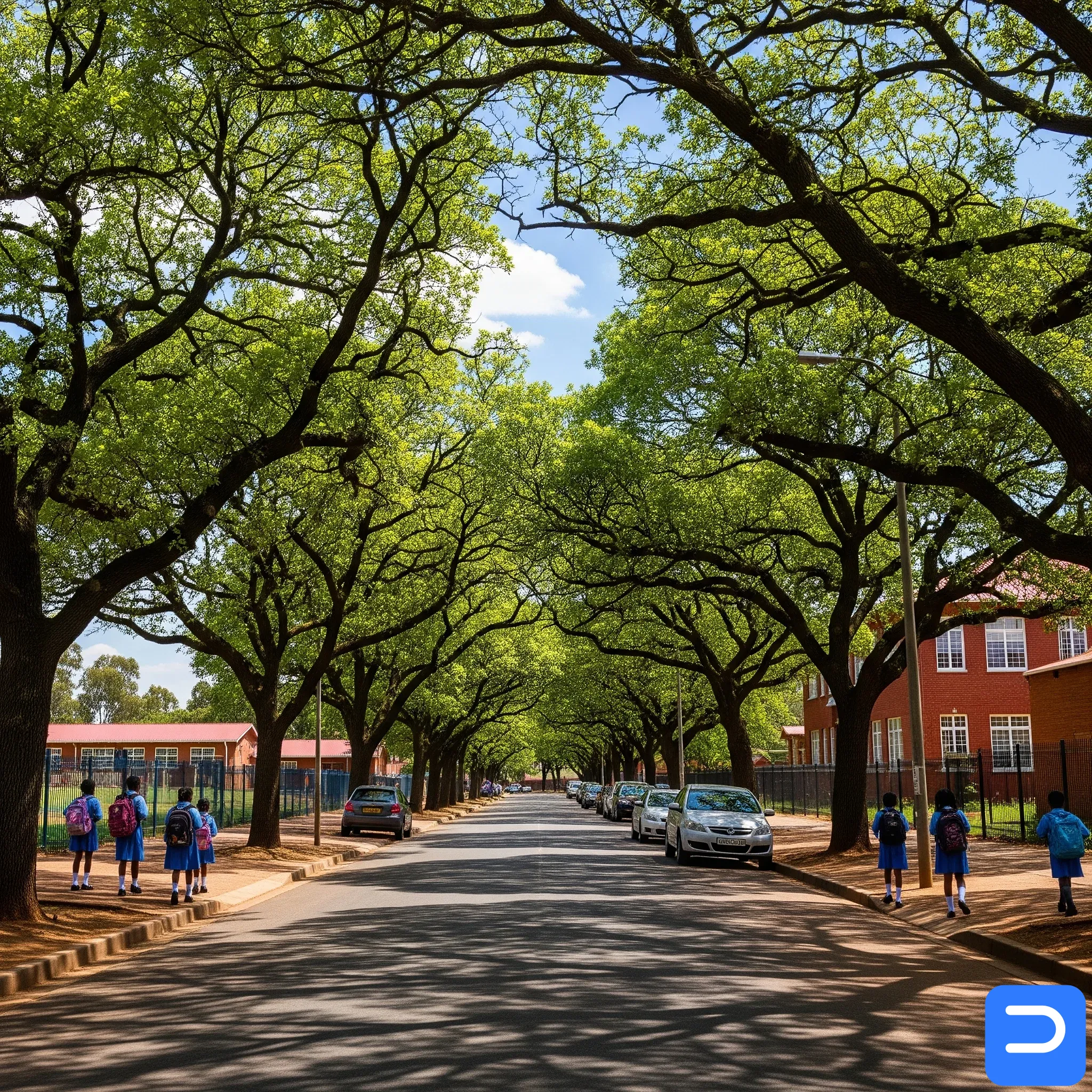 The leafy streets of Uniepark, a neighbourhood located close to local schools.